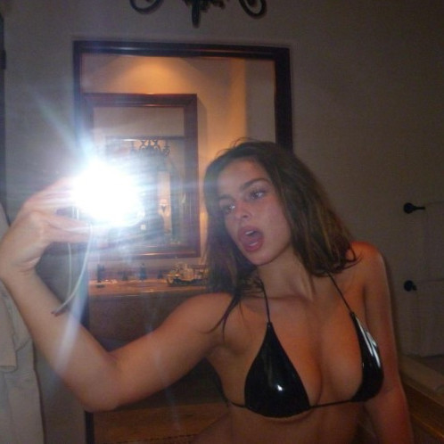 Addison Rae Black Bikini  nude photo
