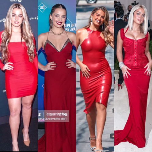 Addison Rae Red Is Definitely Her Color  nude photo