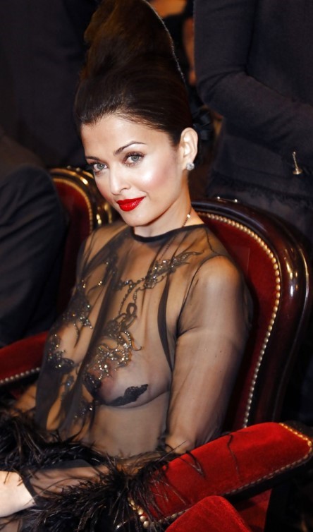 Aishwarya Rai big tits see through braless  nude photo