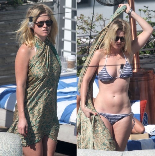 Alice Eve By The Pool  nude photo