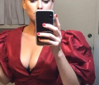 Alice Eve Red Dress Selfie  nude photo