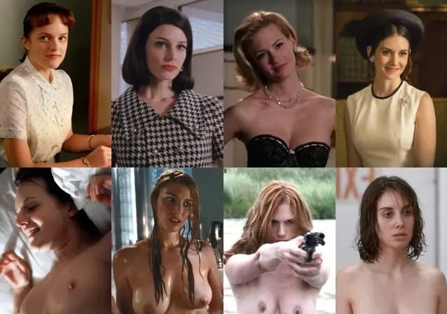 Alison Brie January Jones Jessica Pare Elisabeth Moss Mad Men Girls  nude photo