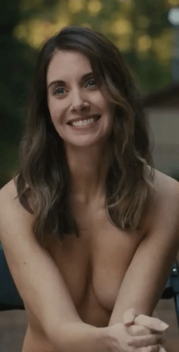 Alison Brie braless sexy actress so hot  nude photo