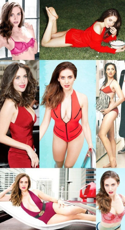 Alison In Red Only Thing To Rival Brie In Black  nude photo