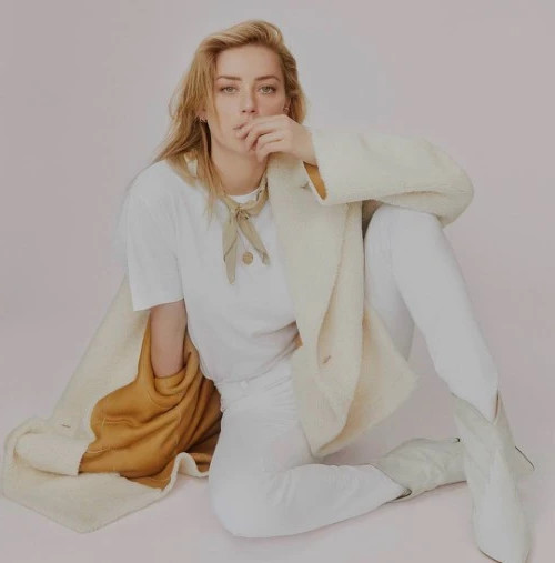 Amber Heard Goddess In White  nude photo
