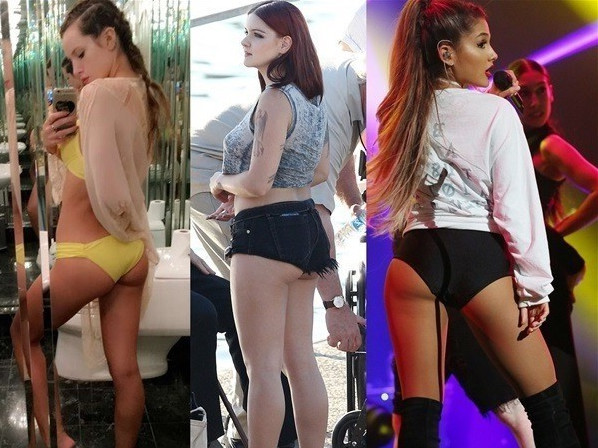 Ariana Grande Ariel Winter Bella Thorne Butt Cheek Battle  nude photo