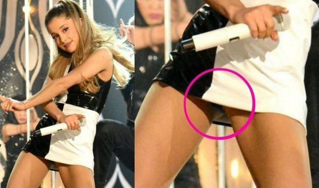 Ariana Grande Upskirt Pantie Shows Nude  nude photo