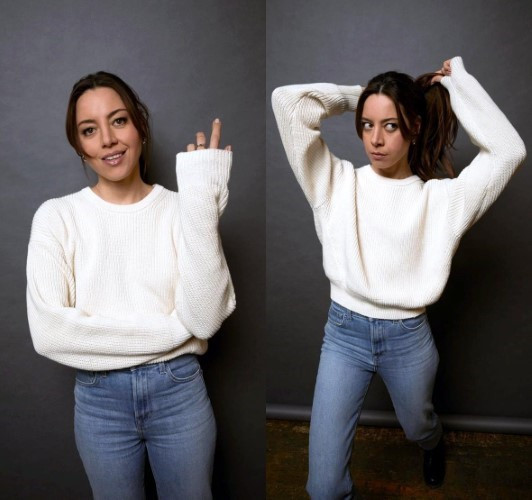 Aubrey Plaza Looking Cute In Jeans  nude photo