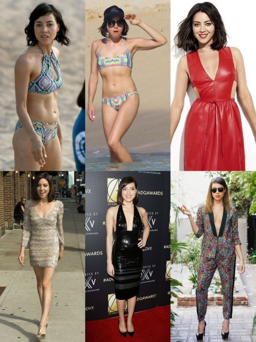 Aubrey Plaza Outfit Collage  nude photo