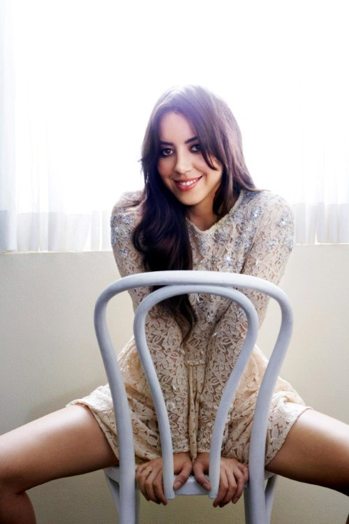 Aubrey Plaza Straddling A Chair  nude photo