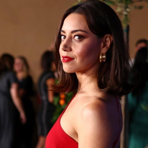 Aubrey Plaza Stunning In Red 3  nude photo