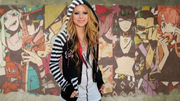 Avril Lavigne Singer Actress Blonde Graffiti  nude photo