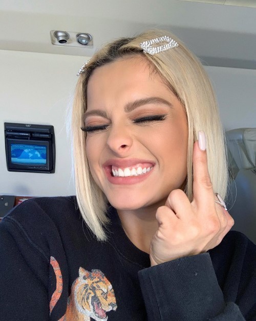 Bebe Rexha Middle Finger Up  nude photo