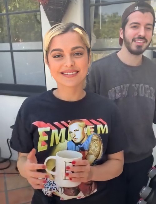 Bebe Rexha Rocking An Eminem T Shirt  nude photo