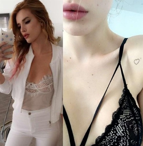 Bella Thorne Double Nip Slip In A See Thru  nude photo