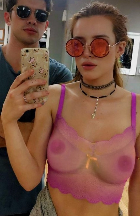 Bella Thorne See Through Shirt Sexy Boobies  nude photo