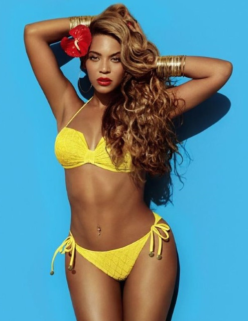 Beyonce Hot In Yellow Bikini  nude photo