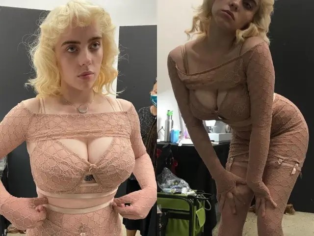 Billie Eilishs Attention Grabbing Cleavage Gets My Dick Hard  nude photo