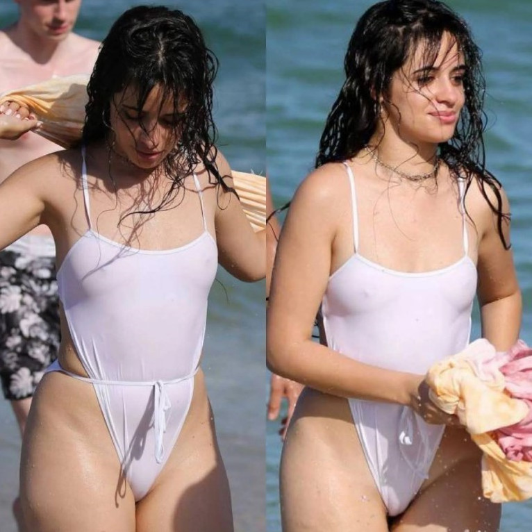 Camila Cabello Cameltoe See Through Nipples  nude photo