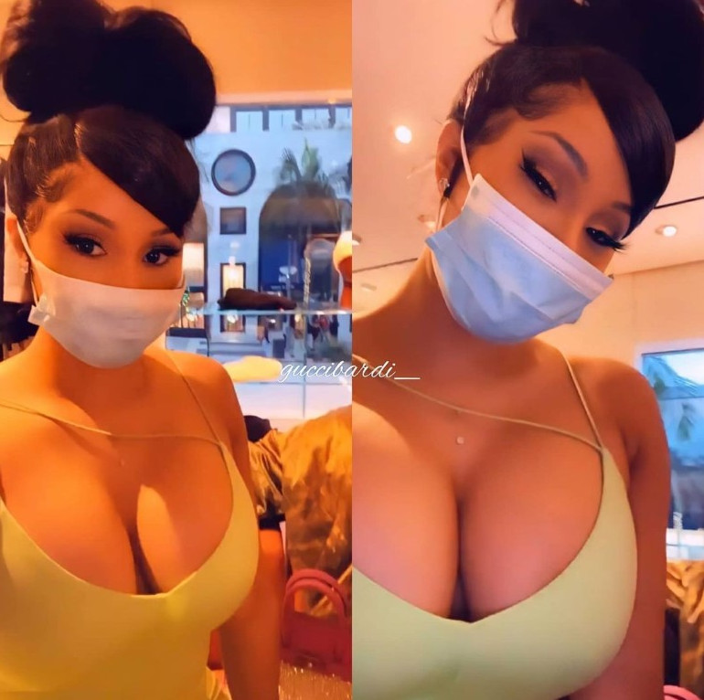 Cardi B Big Tits Cleavage  nude photo