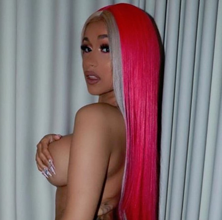 Cardi B Posing Topless And Sexy  nude photo