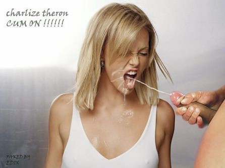 Charlize Theron Fakes Cum Shot  nude photo