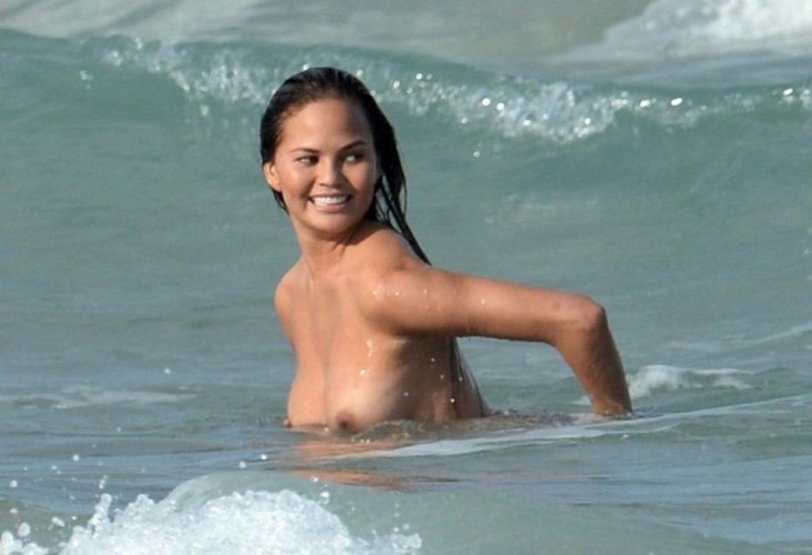 Chrissy Teigen Nude In The Water  nude photo