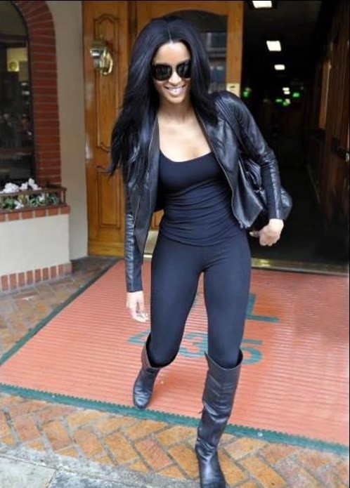 Ciara Black Tights Leggings  nude photo