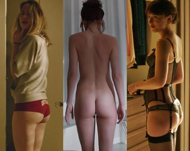 Dakota Johnson Ass Lingerie Panties And Naked  nude photo