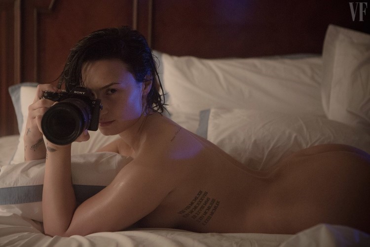 Demi Lovato Nude Hot Booty In Bed  nude photo