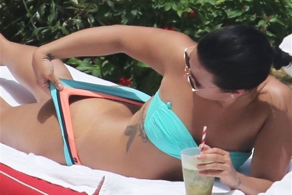 Demi Lovato Tanning Her Fat Ass In A Bikini  nude photo