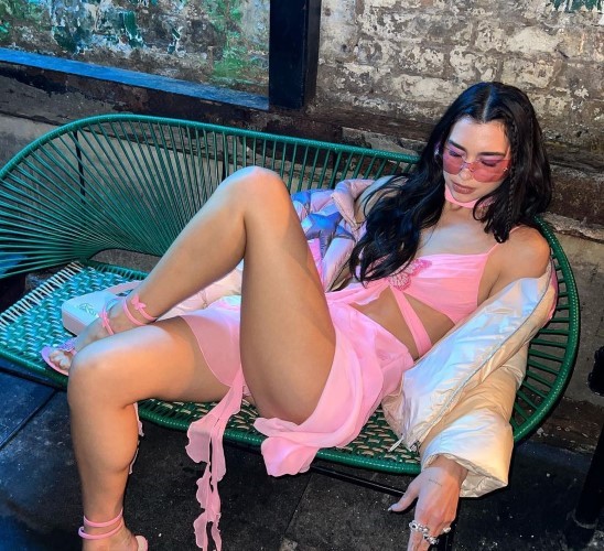 Dua Lipa Butterflythemed Outfit  nude photo