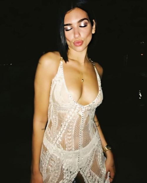 Dua Lipa Hot Boobs Cleavage  nude photo