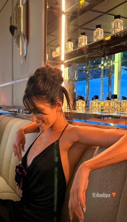 Dua Lipa In All Black  nude photo