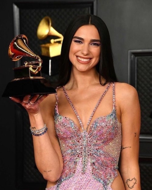 Dua Lipa With Her Grammy  nude photo