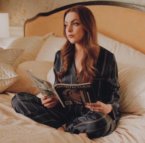 Elizabeth Gillies Liz In Black Pajamas (Dynasty 2×06) 2  nude photo