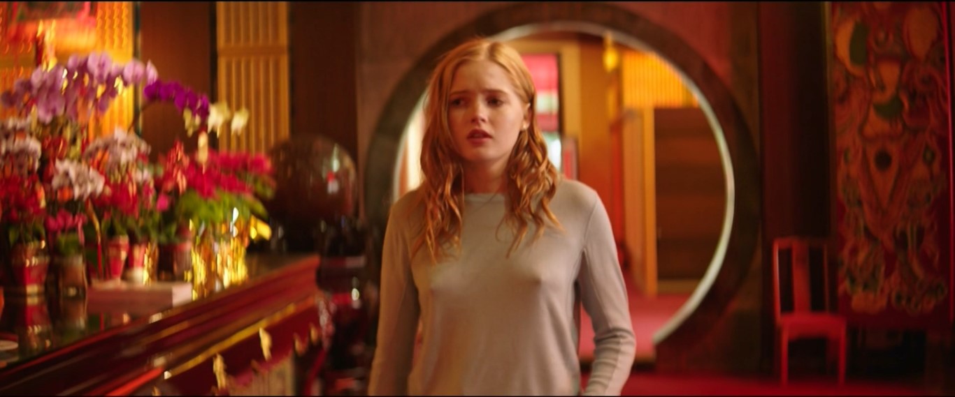 Ellie Bamber braless boobs see through  nude photo