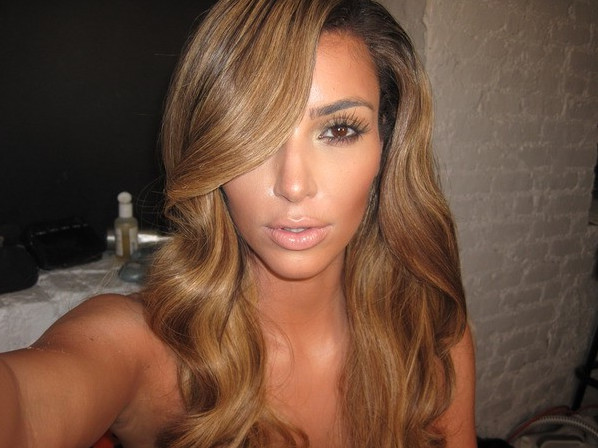 Fake Kim Kardashian Blonde Hair  nude photo