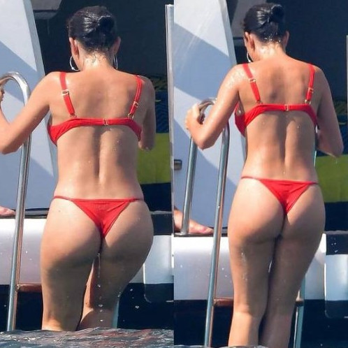 Georgina Rodriguez Fine Ass In Red Bikini  nude photo