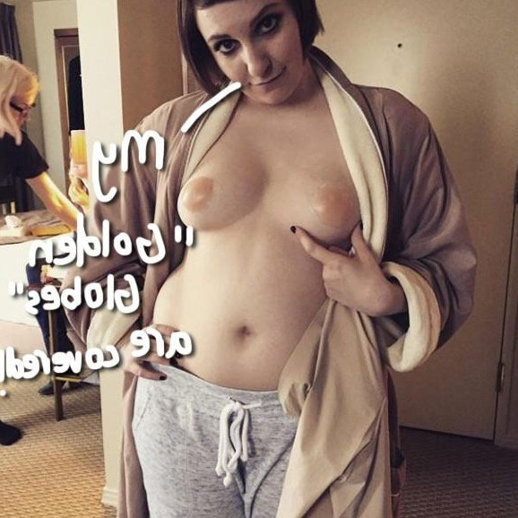 Golden Globes Lena Dunham  nude photo