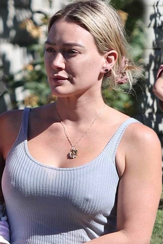 Hilary Duff Nipples See Through Tight Shirt  nude photo