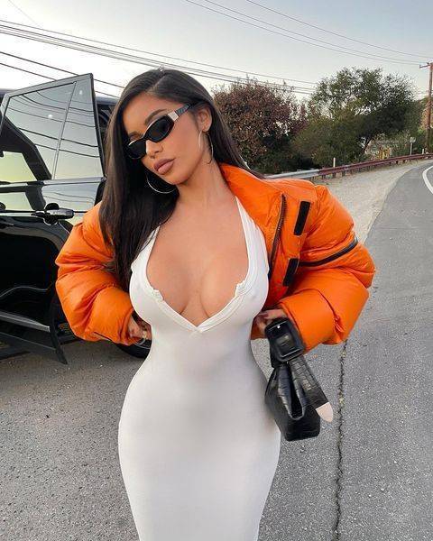 Janet Guzman Huge Boobs Nipples See Through Dress  nude photo