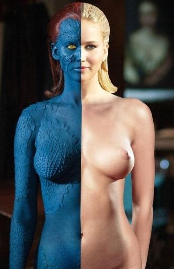 Jennifer Lawrence In X Men Nude Naked  nude photo