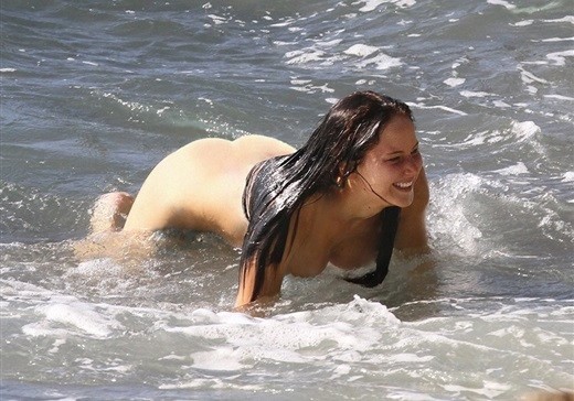 Jennifer Lawrence Naked Tits Shown In Water  nude photo