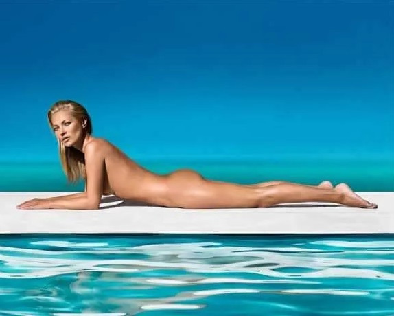 Kate Moss Nude Naked Shot Tan Blonde Model  nude photo