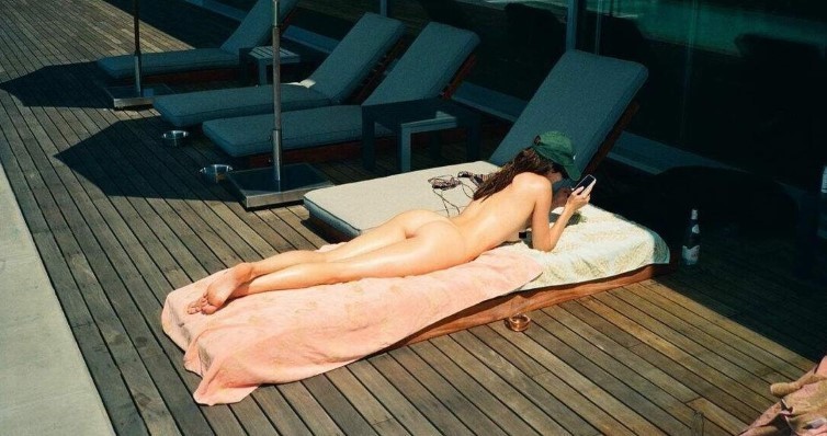 Kendall Jenner Nude Sunbathing  nude photo