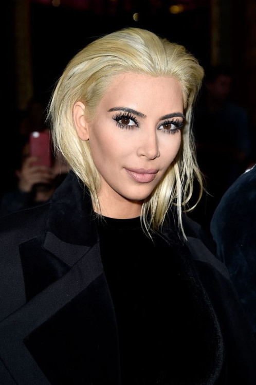 Kim Kardashian Blonde Hair 2015  nude photo