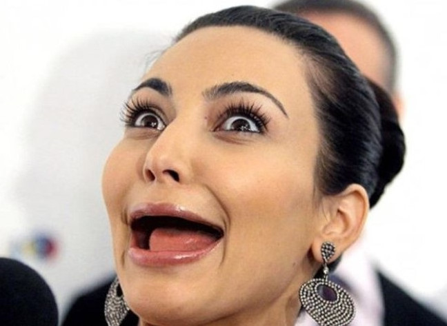 Kim Kardashian Funny Face  nude photo