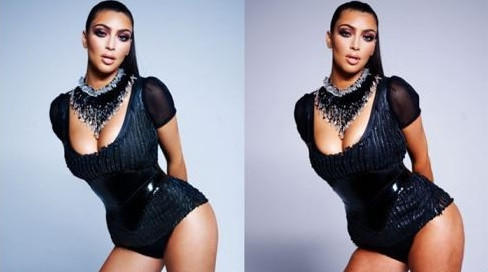 Kim Kardashian Photoshop Before And After  nude photo