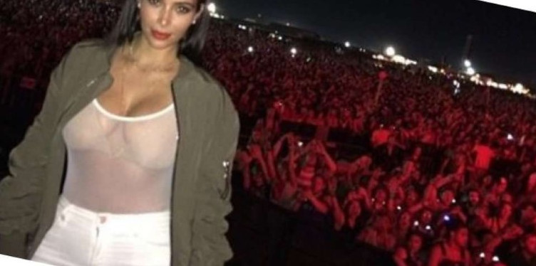 Kim Kardashian See Through Top  nude photo
